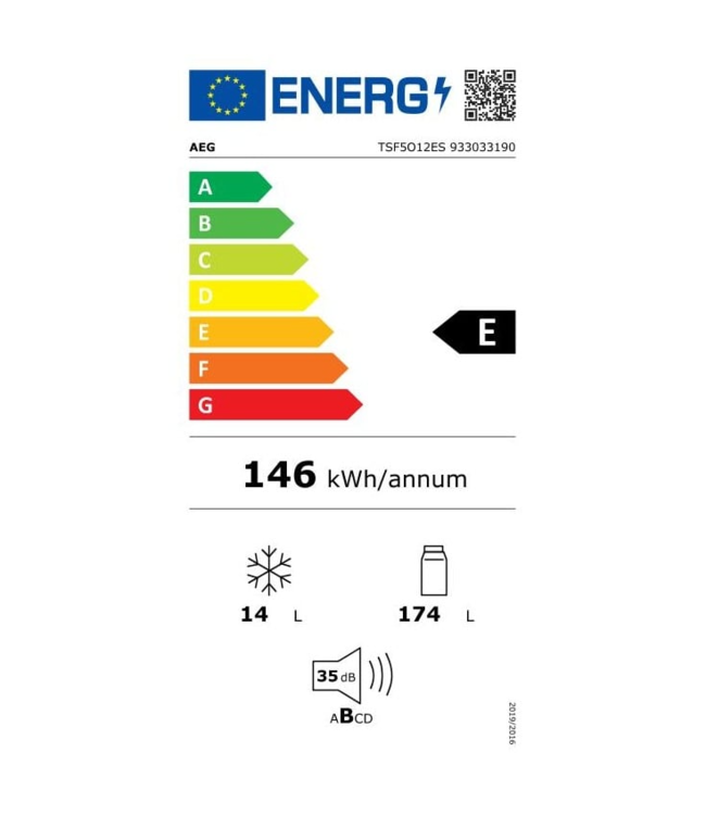 AEG koelkast inbouw 122.5 CM TSF5O12ES