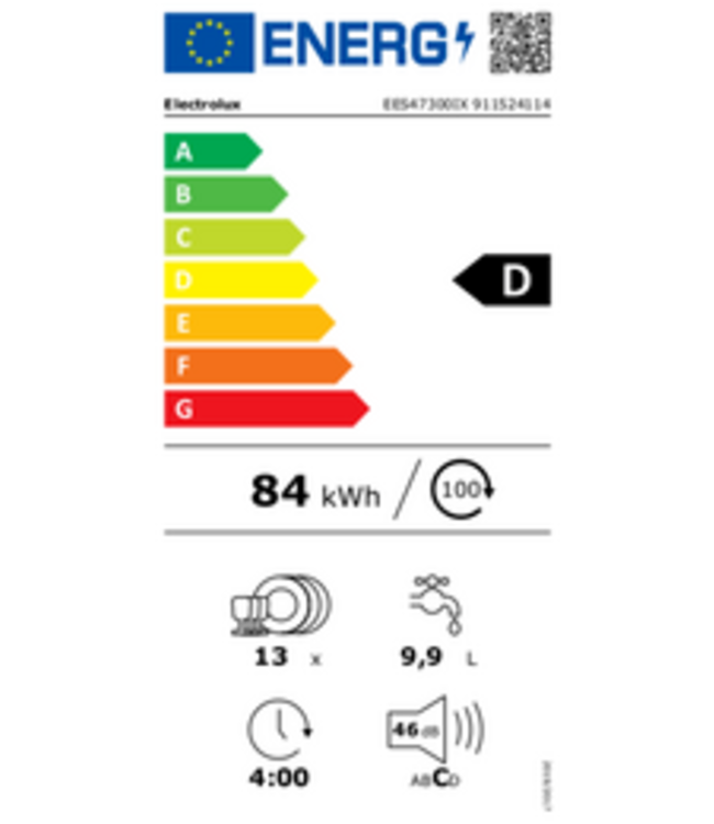 Electrolux 300 serie AirDry - Inbouwvaatwasser EES47300IX
