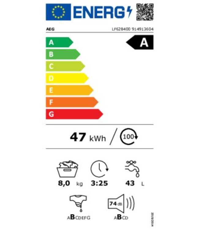 AEG 6000 serie ProSense® Wasmachine voorlader 8 kg  LF628400