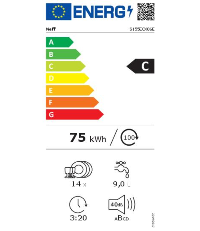 NEFF Volledig geïntegreerde vaatwasser S155ECX06E