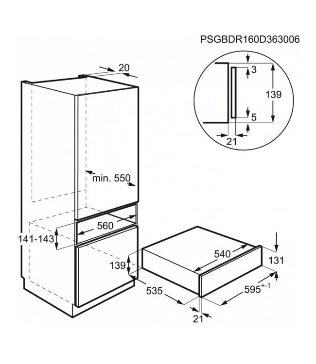 AEG inbouw vacumeerlade KDK911423T