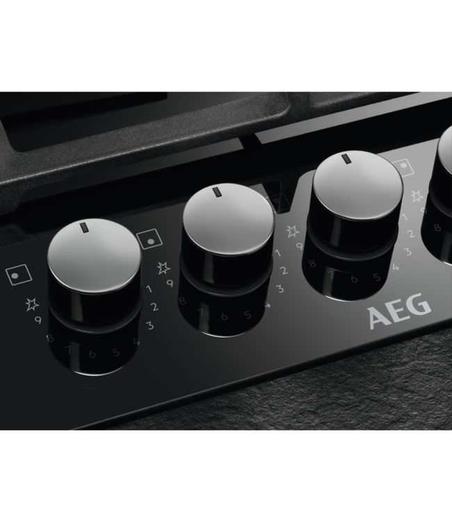AEG 6000 serie Gas on Glass gas 90 cm HKB95820NB