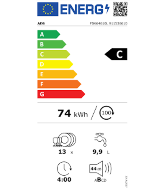 AEG 6000 serie SatelliteClean® Inbouwvaatwasser FSK64610L