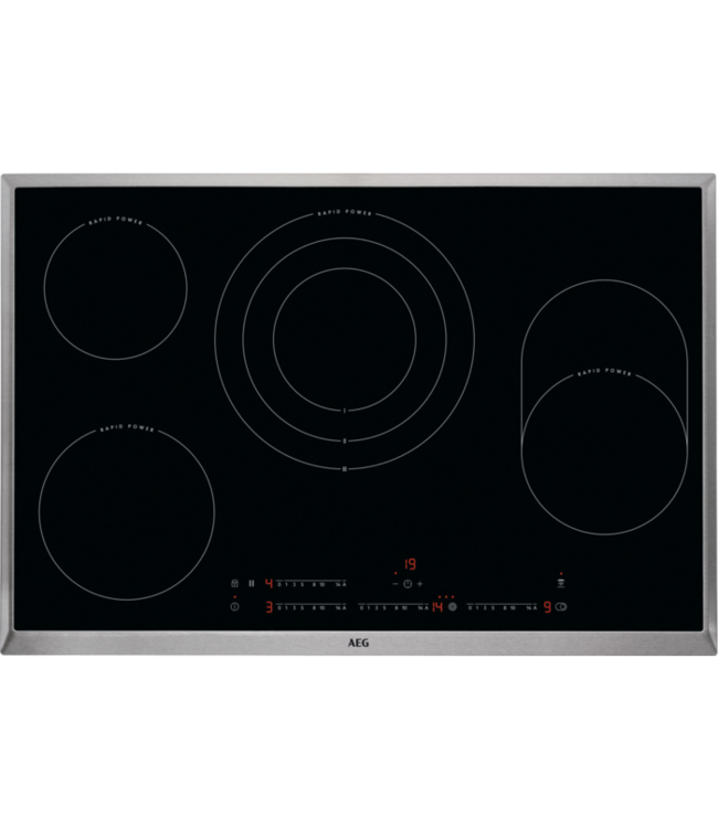 AEG 3000 serie Rapid Power - vitrokeramische kookplaat, 80 cm HK854870XB