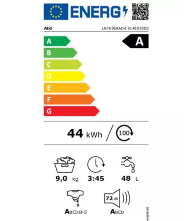 AEG 7000 serie ProSteam® Autodose Wasmachine voorlader 9 kg LR7696AAD4