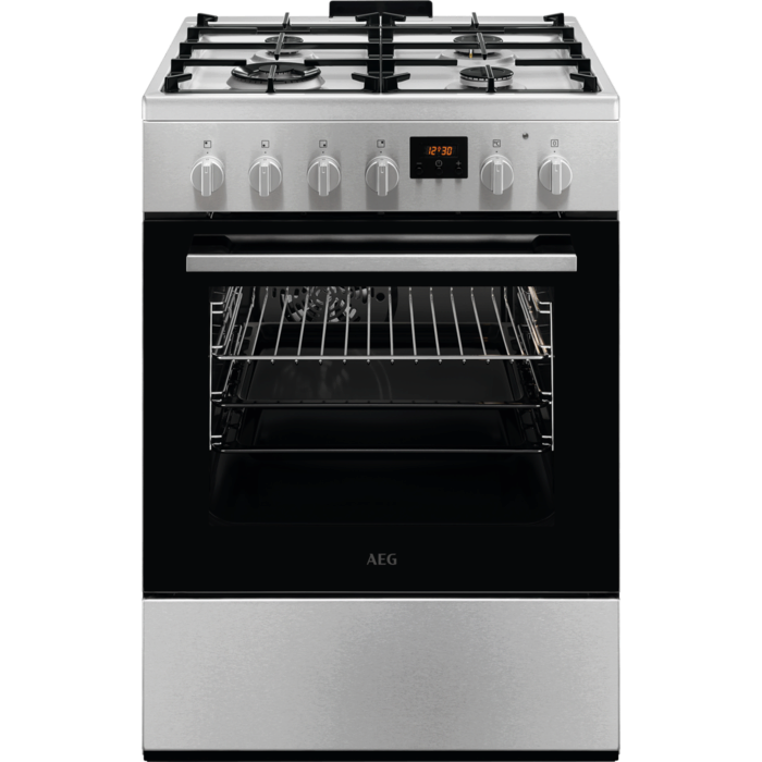 AEG Elektrisch fornuis met gaskookplaat CKB64415BM