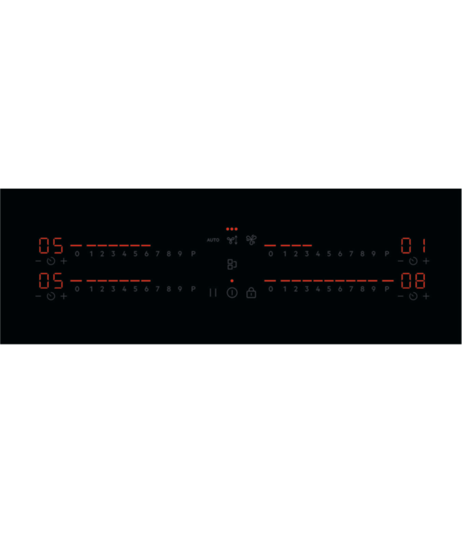 Electrolux 600 ComboHob met Bridge functie - Inductiekookplaat met afzuiging, 80 cm  KCD83443CK