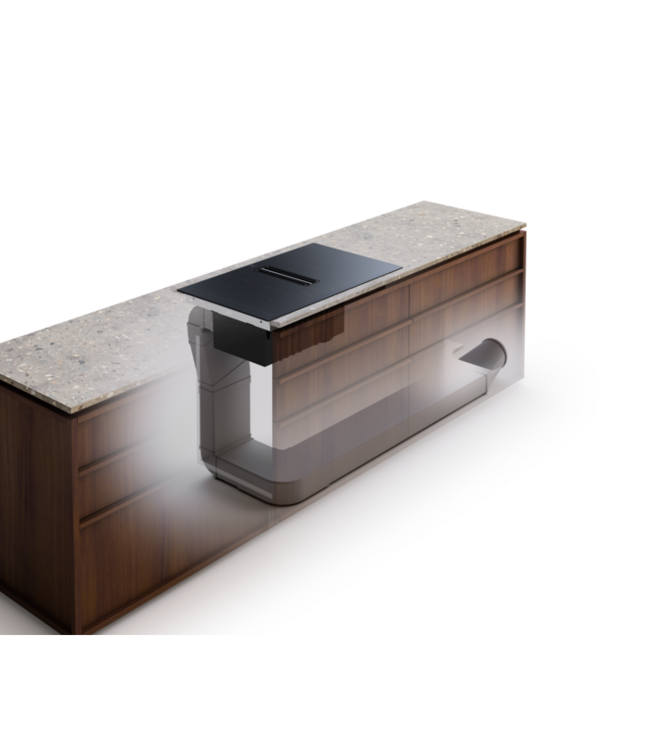 Electrolux 600 ComboHob met Bridge functie - Inductiekookplaat met afzuiging, 80 cm  KCD83443CK