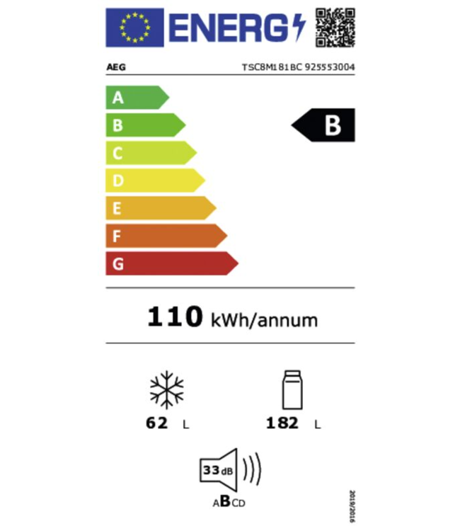 AEG 8000 Cooling 360° - Koel-vriescombinatie inbouw 178 cm  NSC8M181BC
