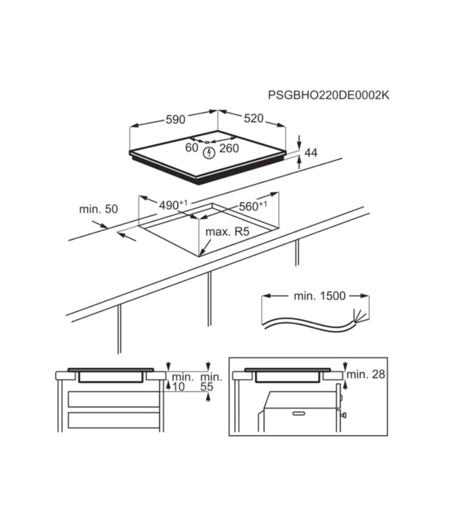 AEG 7000 SenseBoil - inductiekookplaat, 60 cm NII64B10FB