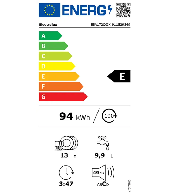 Electrolux 300 AirDry - Inbouwvaatwasser EEA17200IX