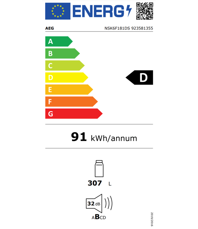 AEG CustomFlex® Koelkast inbouw 178 cm NSK6F181DS