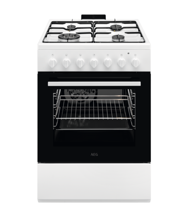 AEG Elektrisch fornuis met gaskookplaat CKB64101BW