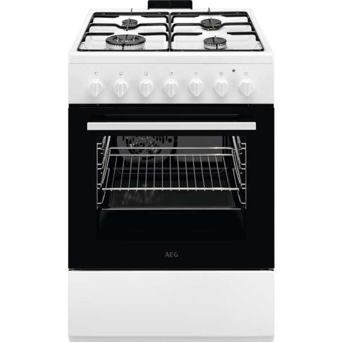 AEG Elektrisch fornuis met gaskookplaat CKB64101BW afbeelding