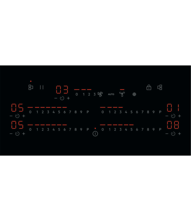 AEG Kookplaat met afzuiging - 6000 ComboHob met Bridge functie, 80 cm NCP84C01CB