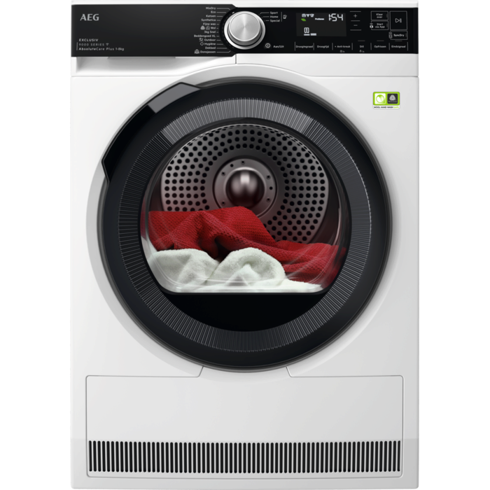 AEG 9000 AbsoluteCare® Plus - Warmtepomp Droger 8 kg TR97BADEN afbeelding