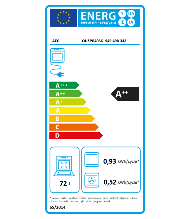 AEG 5000 SurroundCook - Heteluchtoven met pyrolysereiniging OU5PB40SK