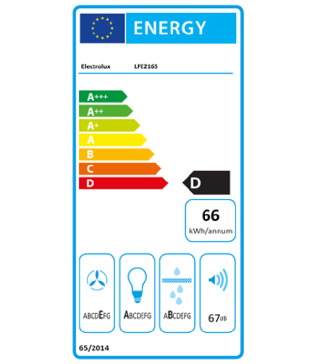 Electrolux 300 LEDLights - Geïntegreerde afzuigkap 60 LFE216S