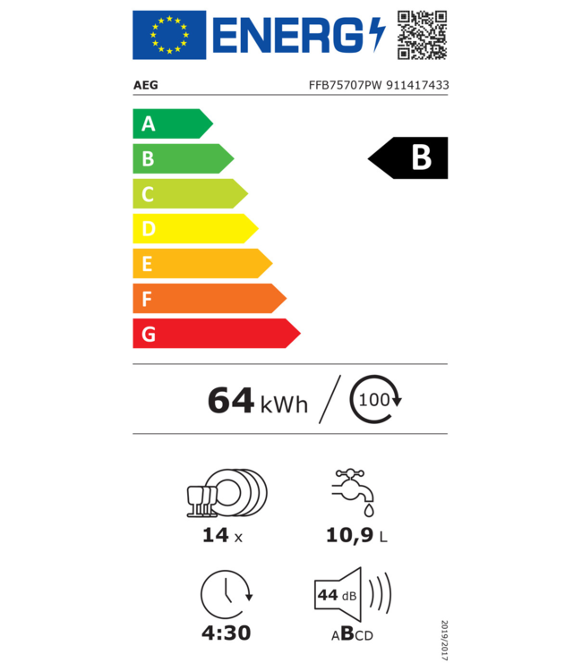 AEG 7000 GlassCare - Vrijstaande vaatwasser FFB75707PW