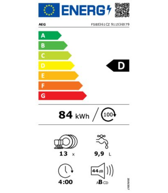 AEG 6000 SatelliteClean® - Inbouwvaatwasser FSB5361CZ