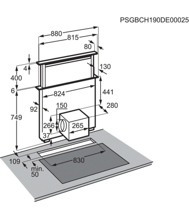 AEG werkbladafzuigunit DDE5960B