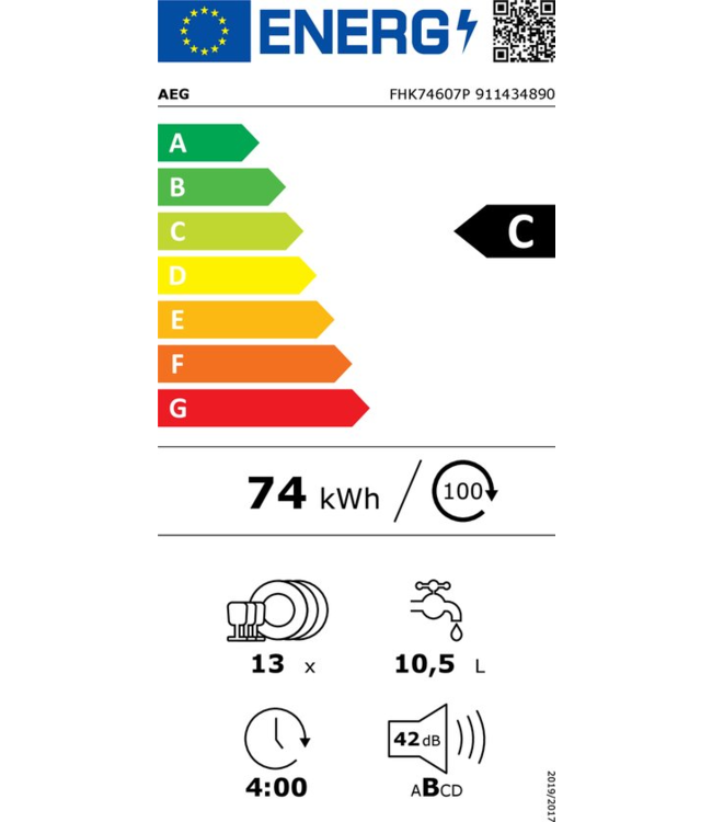 AEG 7000 serie GlassCare Inbouwvaatwasser FHK74607P