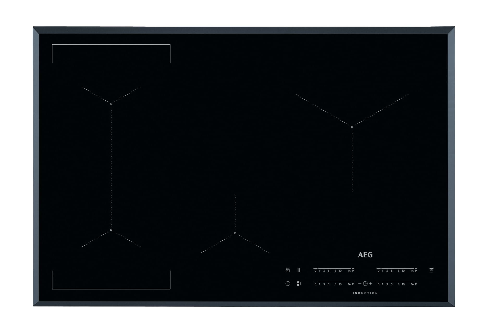 AEG 6000 serie Bridge inductie Kookplaat 80 cm IKE84441FB afbeelding