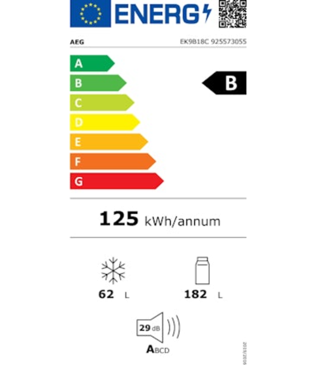 AEG 9000 MultiChill 0°C - Koel/vrieskast inbouw 178 cm EK9B18C