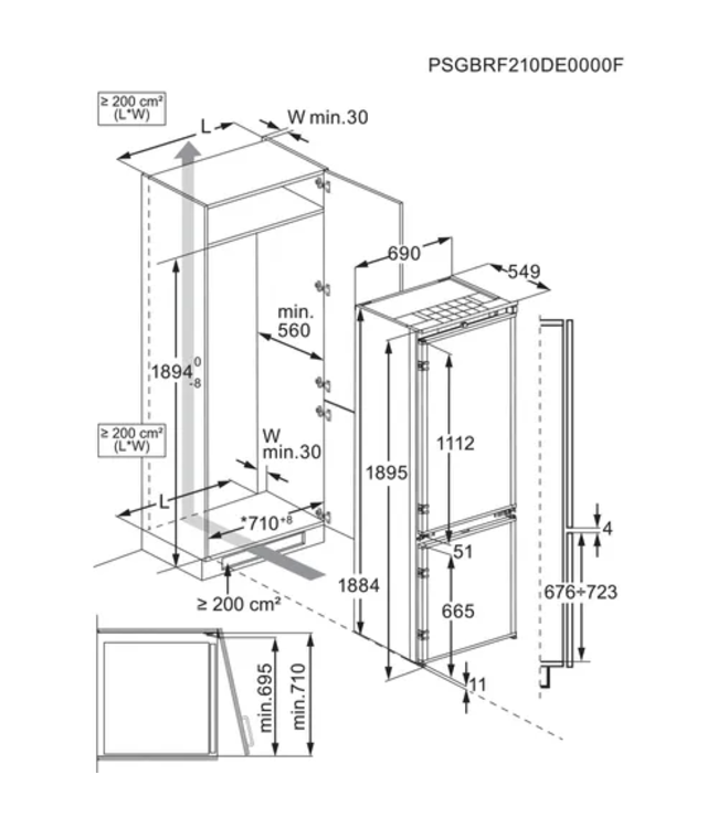 AEG 7000 serie GreenZone Koel/vrieskast inbouw MaxiSpace 189.4 cm NSC7P751CS