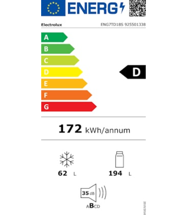 Electrolux 700 GreenZone - Koel/vrieskast inbouw 178 cm ENG7TD18S