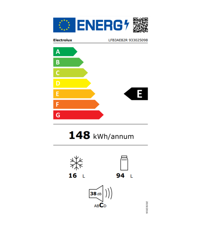 Electrolux koelkast inbouw 82 cm LFB3AE82R