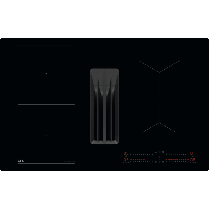 AEG Kookplaat met afzuiging - 6000 ComboHob met brugfunctie 80 cm TH84CB03CB