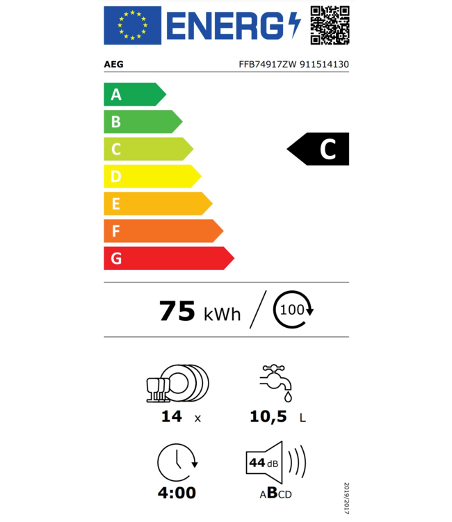 AEG 6000 SatelliteClean® - Vrijstaande vaatwasser FFB74917ZW