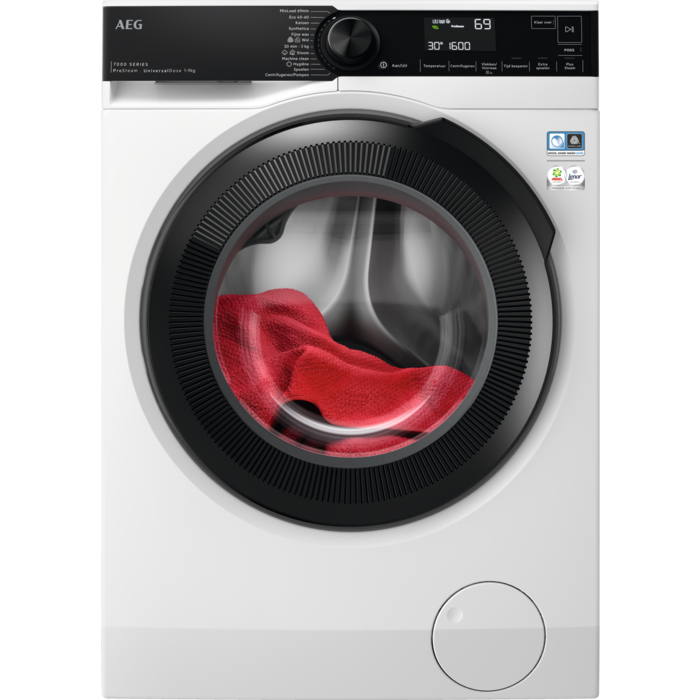 AEG 7000 serie ProSteam UniversalDose Wasmachine voorlader 9 kg LR7696UD4 afbeelding