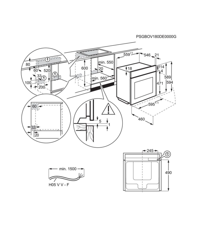 AEG heteluchtoven BCK748280M
