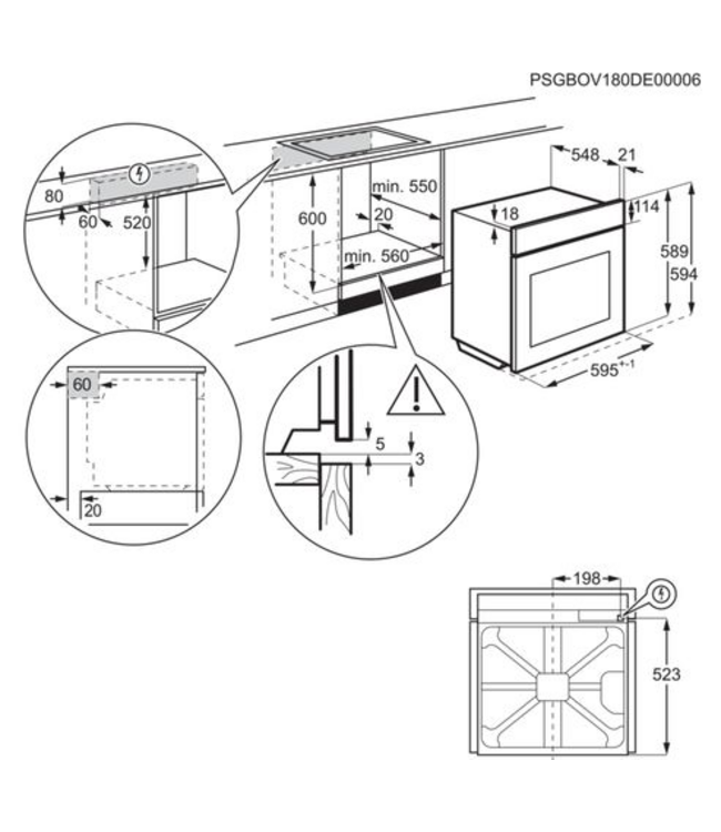 AEG hetelucht oven BEK230011M