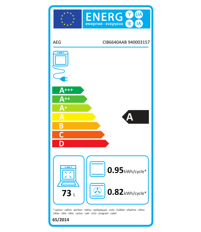 AEG Elektrisch fornuis CIB6640AAB