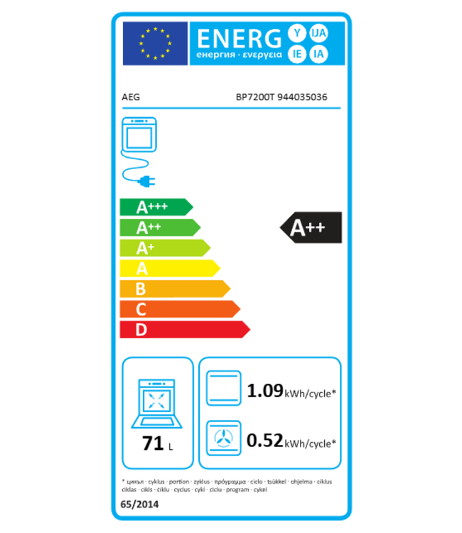 AEG 7000 MealAssist - Heteluchtoven met pyrolysereiniging BP7200T