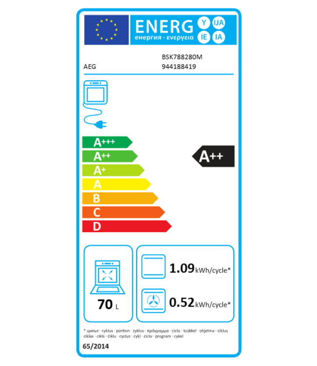 AEG inbouw stoomoven BSK788280M