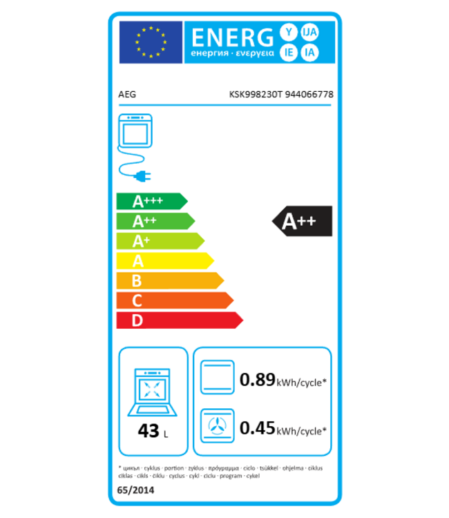 AEG hetelucht- en stoomoven KSK998230T