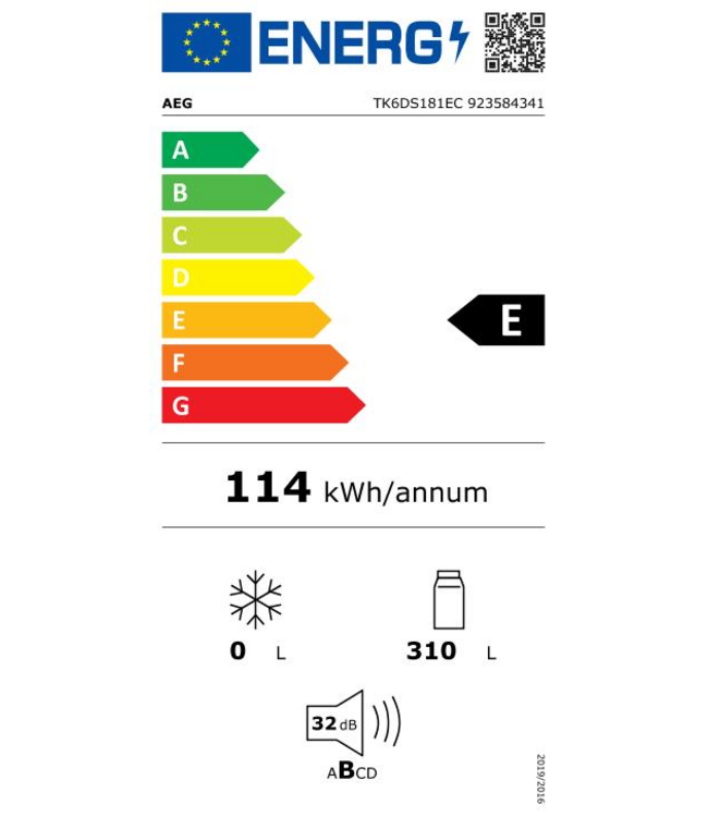 AEG Koelkast inbouw 178 cm TK6DS181EC