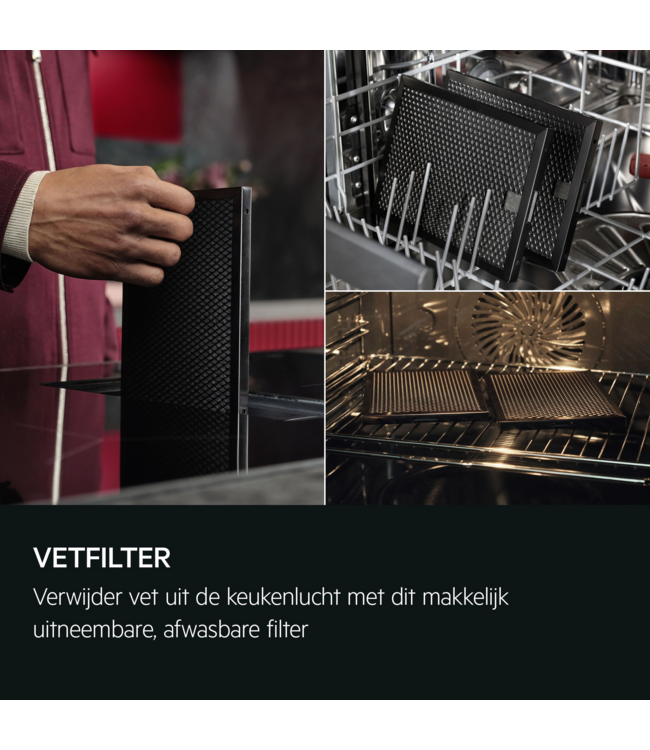 AEG Kookplaat met afzuiging - 6000 ComboHob met brugfunctie 80 cm NCH84B03CB