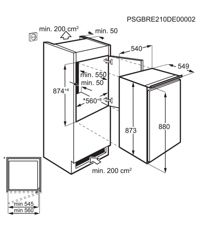 AEG inbouwkoelkast SFB688F1AS