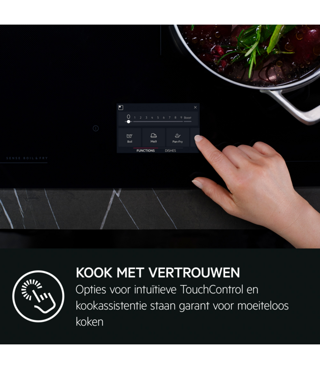 AEG 8000 Sense Boil+Fry - inductiekookplaat, 80 cm NIG84B30IB