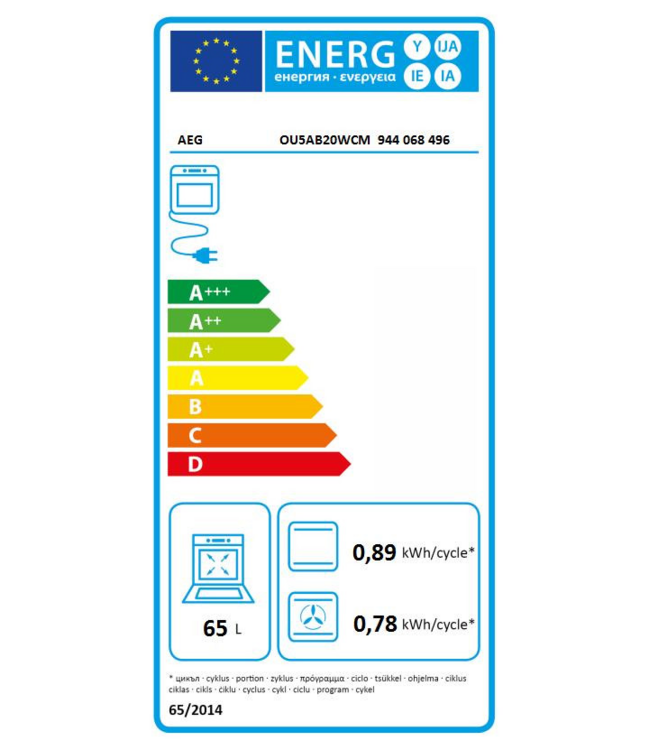 AEG 5000 SurroundCook - Heteluchtoven OU5AB20WCM