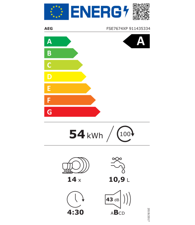 AEG 5000 AirDry - Inbouwvaatwasser FSE7674XP