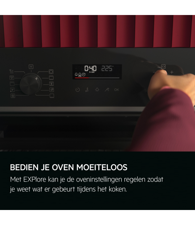 AEG 5000 CombiAir - Microgolfoven met heteluchtfunctie Zwart TO5NK401B