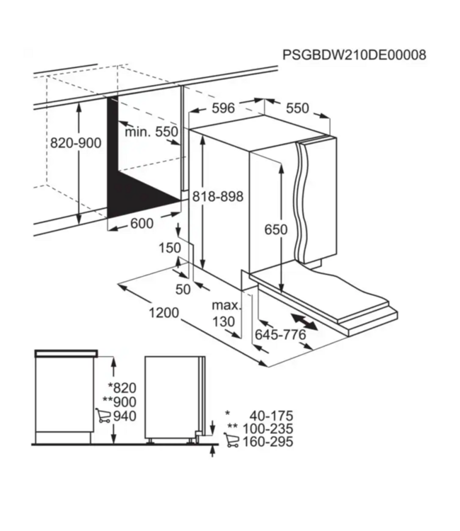 Electrolux 600 SatelliteClean Inbouwvaatwasser EES47320L
