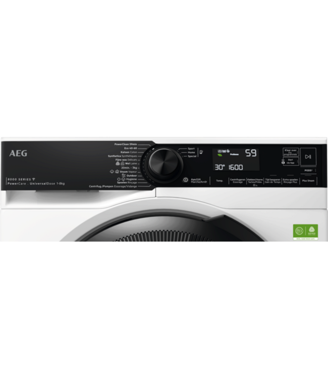 AEG 8000 PowerCare - UniversalDose Wasmachine 8 kg  LR86CBC86