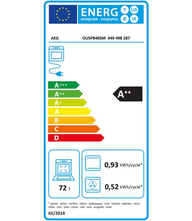 AEG 5000 SurroundCook - Heteluchtoven met pyrolysereiniging OU5PB40SM